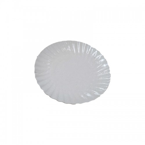 Assiette ronde carton blanc ingraissable (12,5cm) - Ateliers Porraz