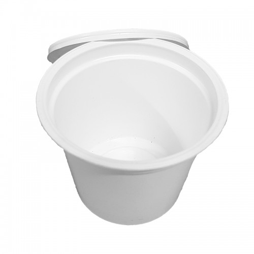 Pot à crème plastique blanc (1L) - Ateliers Porraz
