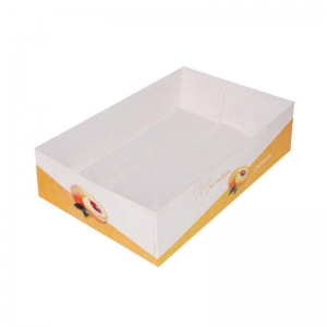 Boîte à gâteau sans couvercle (Caissette pâtissière), couleur orange, 20x13x5cm / Par 100