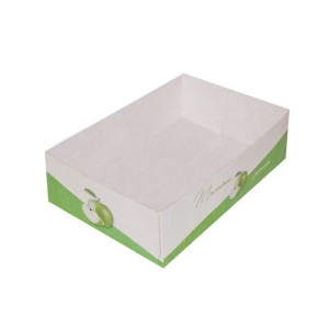 Boîte à gâteau sans couvercle (Caissette pâtissière), couleur vert, 18x12x5cm / Par 100