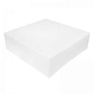 Boîte à gâteau carton blanc 25x8cm / Par 50